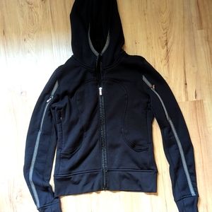 Lululemon Reflective Uba Hoodie Black Jacket Women's Sz 8
